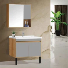 Armário de banheiro montado na parede